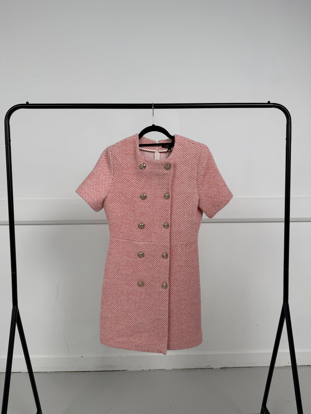Maje Pink Tweed Dress