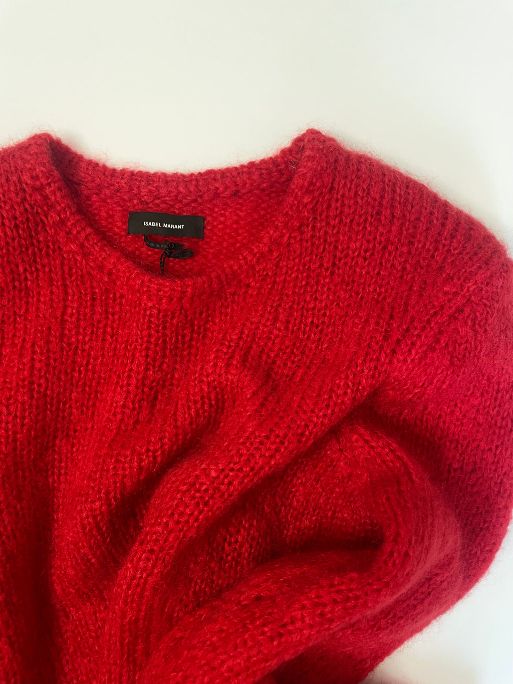 Isabel Marant Red Padded Shoulder Sweater