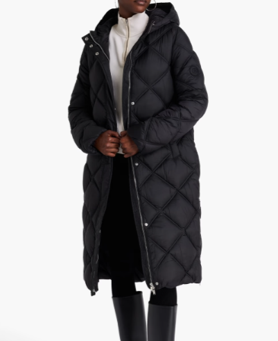 Claudie Pierlot Quilted Hooded Jacket Black