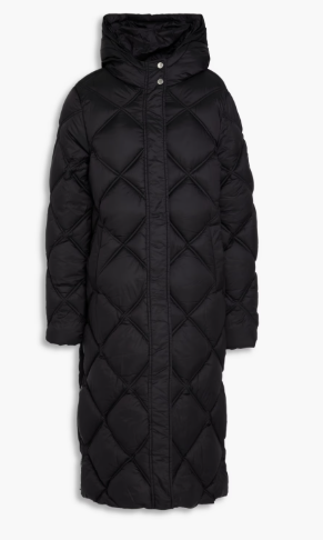 Claudie Pierlot Quilted Hooded Jacket Black